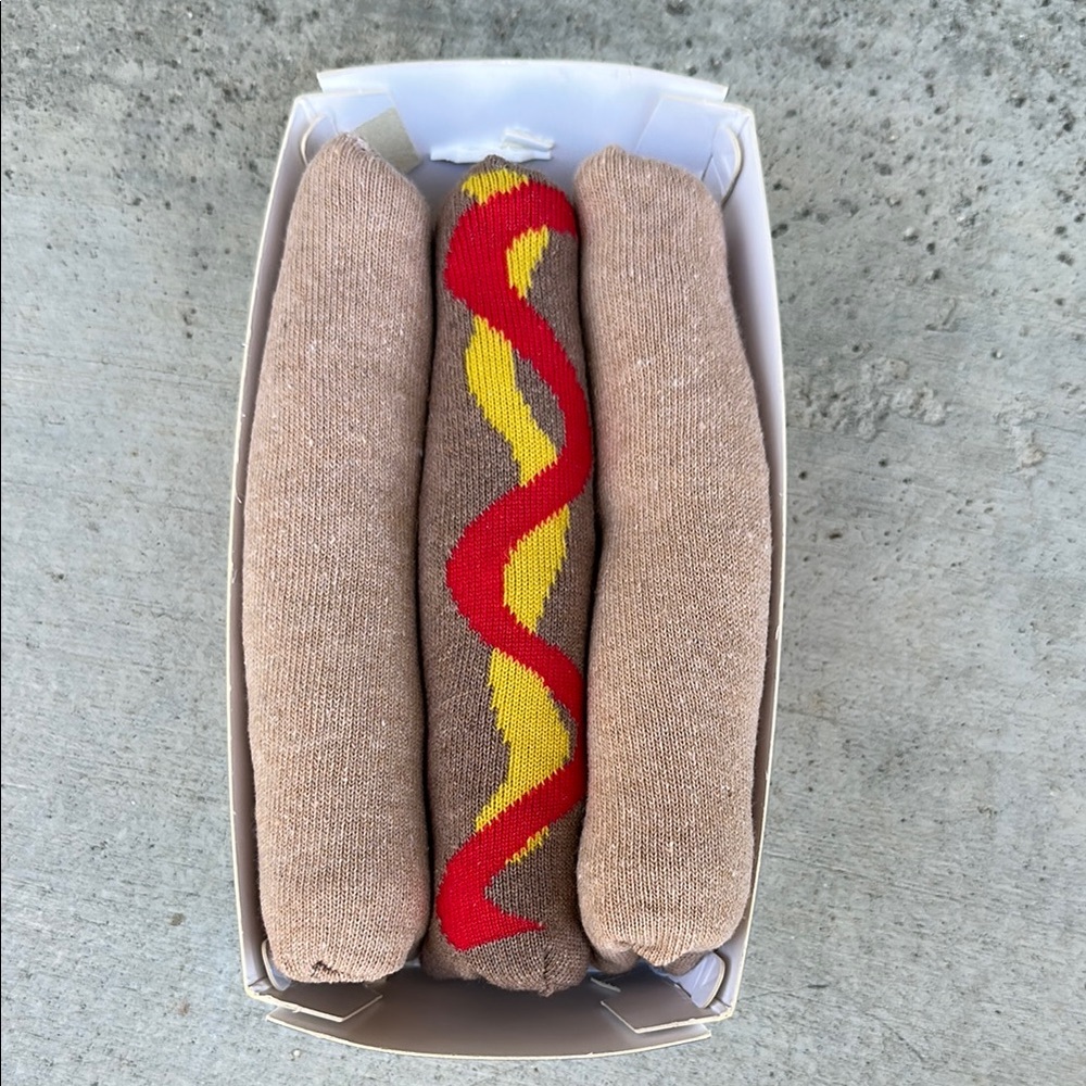 NWT! Hot Dog Novelty Socks